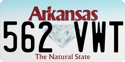 AR license plate 562VWT