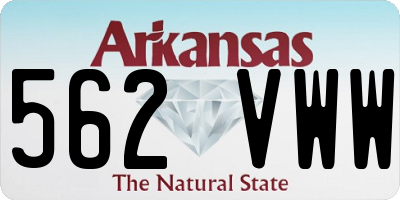 AR license plate 562VWW