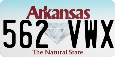 AR license plate 562VWX