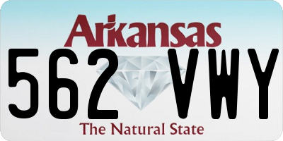 AR license plate 562VWY