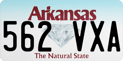 AR license plate 562VXA