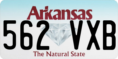 AR license plate 562VXB