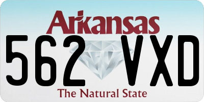 AR license plate 562VXD