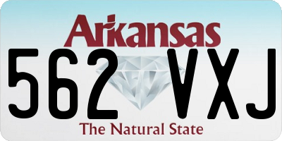 AR license plate 562VXJ