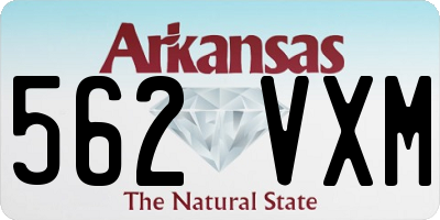 AR license plate 562VXM