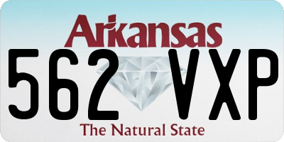 AR license plate 562VXP