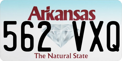 AR license plate 562VXQ