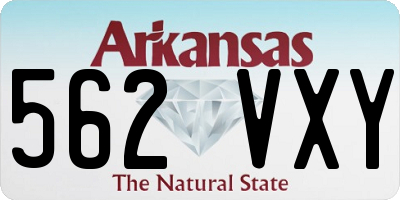 AR license plate 562VXY