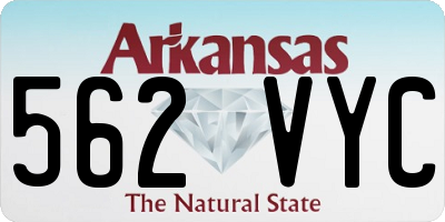 AR license plate 562VYC