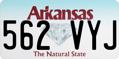 AR license plate 562VYJ