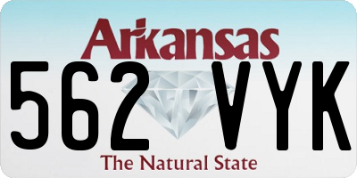 AR license plate 562VYK