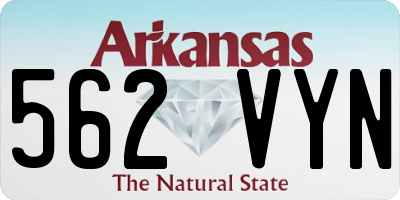 AR license plate 562VYN