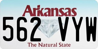 AR license plate 562VYW