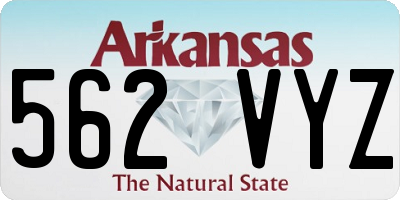 AR license plate 562VYZ