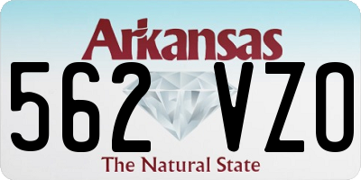 AR license plate 562VZO