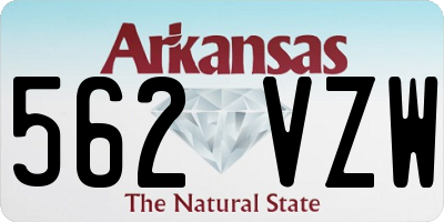 AR license plate 562VZW