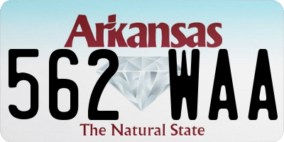 AR license plate 562WAA