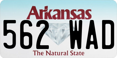 AR license plate 562WAD
