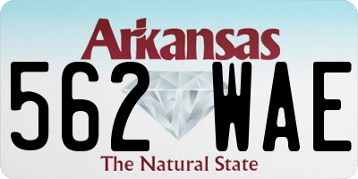 AR license plate 562WAE