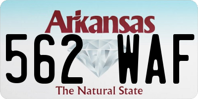 AR license plate 562WAF