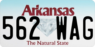 AR license plate 562WAG