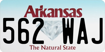 AR license plate 562WAJ