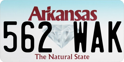 AR license plate 562WAK
