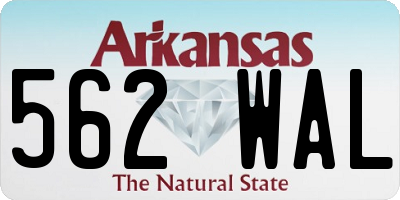 AR license plate 562WAL