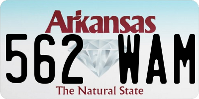 AR license plate 562WAM