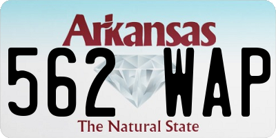 AR license plate 562WAP