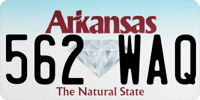 AR license plate 562WAQ