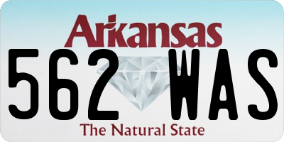 AR license plate 562WAS