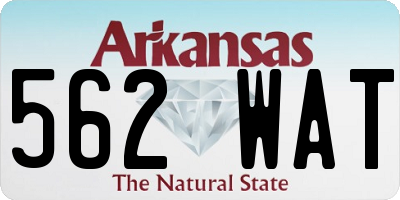 AR license plate 562WAT