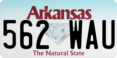 AR license plate 562WAU