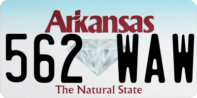 AR license plate 562WAW