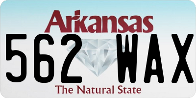 AR license plate 562WAX