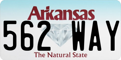 AR license plate 562WAY