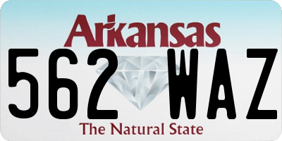 AR license plate 562WAZ