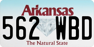 AR license plate 562WBD