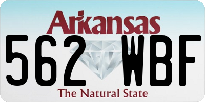 AR license plate 562WBF