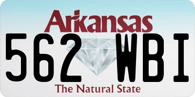 AR license plate 562WBI