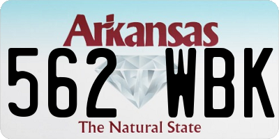 AR license plate 562WBK