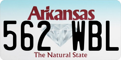 AR license plate 562WBL
