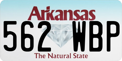 AR license plate 562WBP