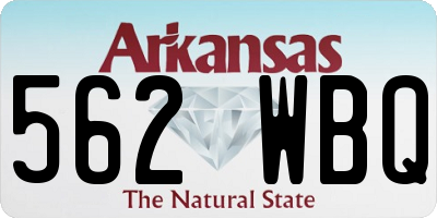 AR license plate 562WBQ