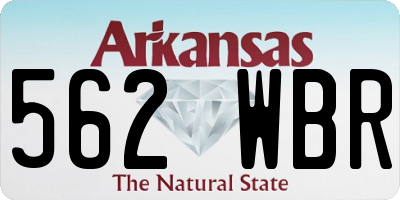 AR license plate 562WBR