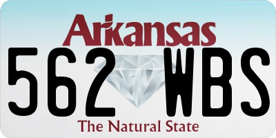 AR license plate 562WBS