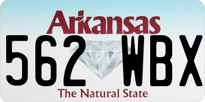 AR license plate 562WBX