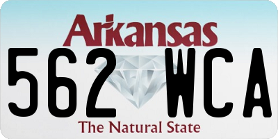 AR license plate 562WCA