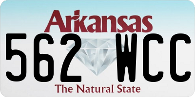 AR license plate 562WCC